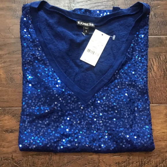NWT Express Sequin Tee - Picture 1 of 11